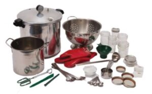 Canning Supplies and Pressure canner with The Canning Diva